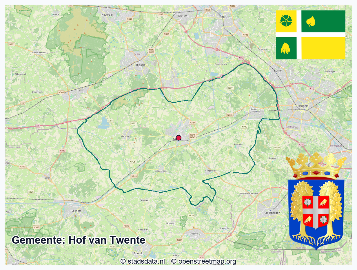 Schematische gemeentegrens Hof van Twente